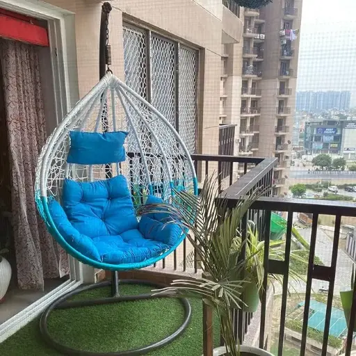 Home Delight Swing Chair With Stand And Cushion